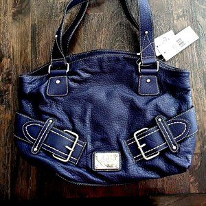 NWT Nine West by Wilson's Leather Monarch Purple/Navy Purse